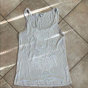 Express Cream Sparkle Tank Top